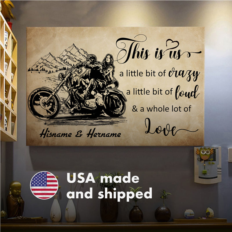 Personalized Wall Art For Biker - A Whole Lot Of Love